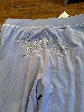 Juicy Couture Lavender Velour Rhinestone Logo Pants